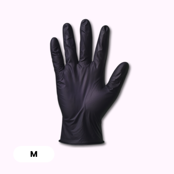 Nitril-Handschuhe M puderfrei schwarz 100Stück