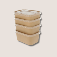 750ml 골판지 전자레인지용 용기 (크래프트 브라운) 300개입