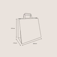 Túi giấy màu nâu cỡ M (26+17x25cm) 250 chiếc