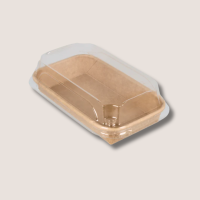 Sushi-Box mit Deckel S TA-01 160x90x25mm Kraft PE 300 Stk