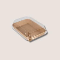 Sushi Box with Lid M TA-03 165x115x25mm Kraft PE 300 pcs