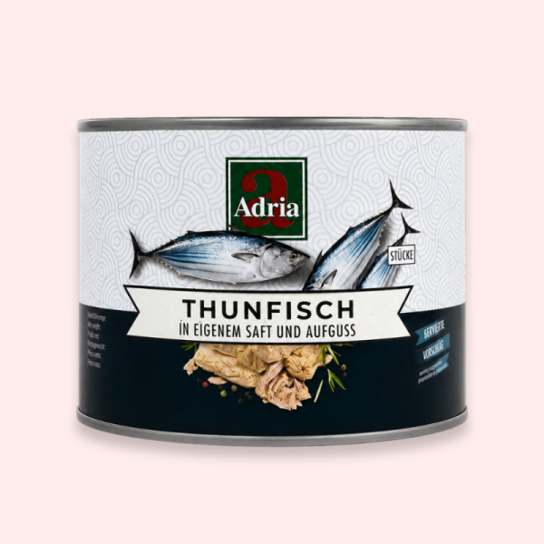 Adria Tuna in Juice, 1,705 g drained weight, 1,260 g can