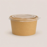 Papp-Salatschale Y 1000ml &Oslash;148mm Kraft-Braun...