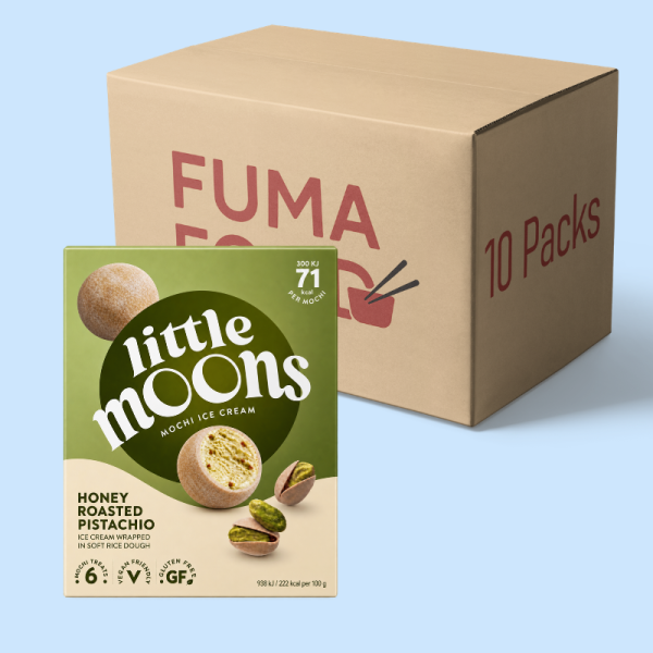 Little Moons Mochi Honey Roasted Pistachios, 10x6 pieces per box