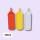 Squeeze Bottle, Yellow/Red/White, 360 ml