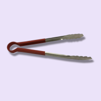K&uuml;chenzange Edelstahl Gummigriff Rot 30cm