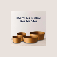 Papp-Suppenbecher 350ml/12oz &Oslash;110mm Kraft-Braun...