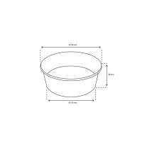Papp-Salatschale 750ml Ø148mm Braun 300Stück