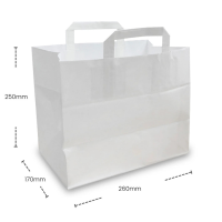 白色纸质手提袋 M 号（26+17×25厘米）250个