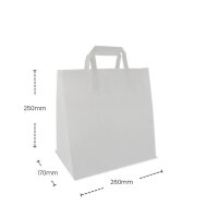 白色纸质手提袋 M 号（26+17×25厘米）250个