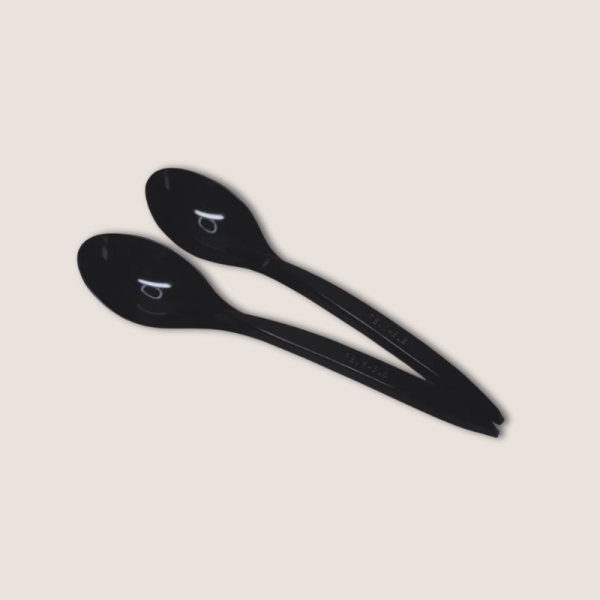 Mehrweg Plastik Löffel schwarz 180mm Karton