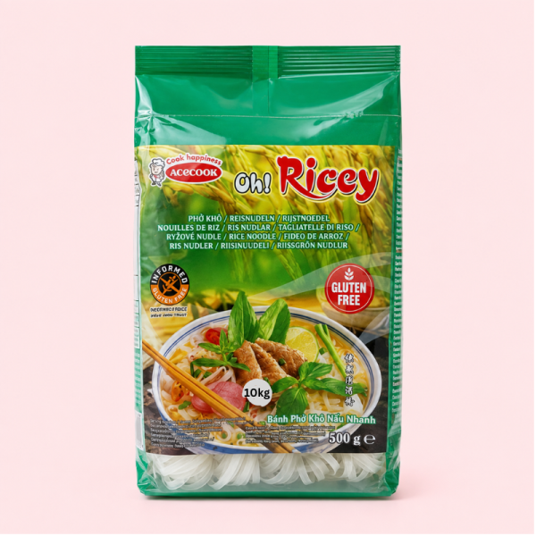 OH!RICEY Reisnudeln Pho Kho grün 3mm 500g